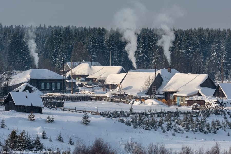 село зима