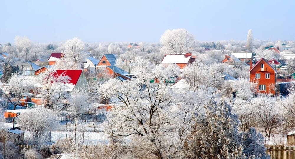 містечко взимку